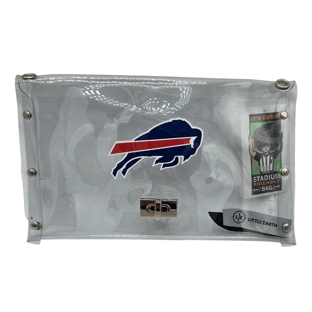 Buffalo Bills Clear Stadium Bag Little Earth NFL Approved Turn Lock Clutch NEW